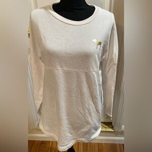PINK| Off White & Gold Sequins| Size XS Sweatshirt| Long Sleeved |Oversized